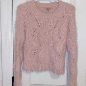 Pink Fluffy Soft Sweater